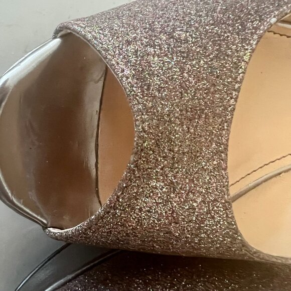 Marc Fisher Tumble Glitter Sparkle Stiletto Heels Pumps Peep Toe Size 10M - Picture 14 of 16